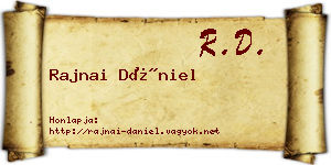 Rajnai Dániel névjegykártya